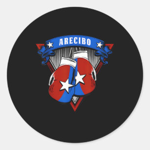 Sticker Rond Boxe Arecibo Porto Rico