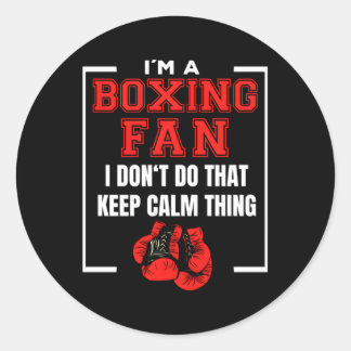 Sticker Rond Boxe Dit Pour Boxer Et Ventilateurs Pendant Boxe