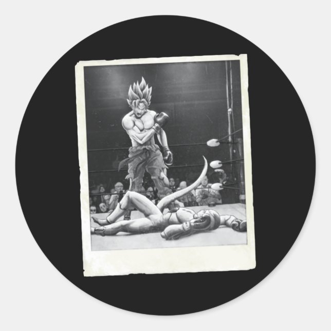 Sticker Rond Boxe Gokku (Devant)