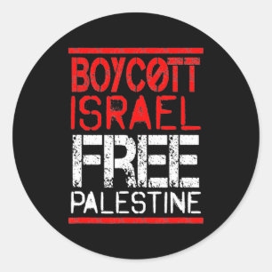 Sticker Rond Boycott Israël Palestine Gaza Guerre Sensibilisati