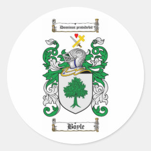 STICKER ROND BOYLE FAMILLE CREST - BOYLE COAT D'ARMES