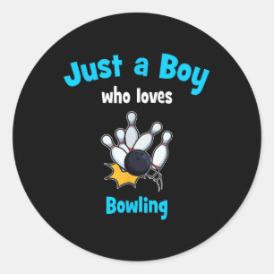 Sticker Rond Boys Bowling Shirt Kids Bowling