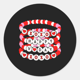 Sticker Rond Bracelet de la Saint-Valentin Xoxo Joyeuse Saint-V