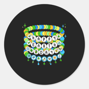 Sticker Rond Bracelet de l'amitié pour la journée de la Terre,
