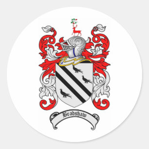 STICKER ROND BRADSHAW FAMILLE CREST - BRADSHAW COAT D'ARMES