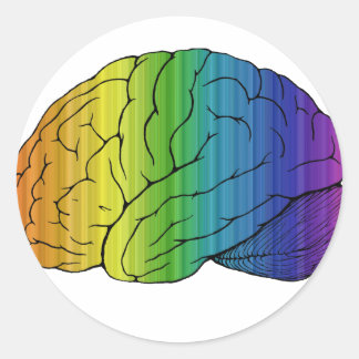 Sticker Rond Brainbow