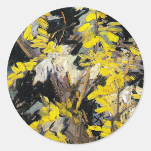 Sticker Rond Branches de l'acacia florissante (1890) Vincent Va