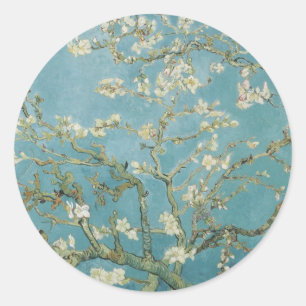 Sticker Rond Branches de Vincent van Gogh d'arbre d'amande
