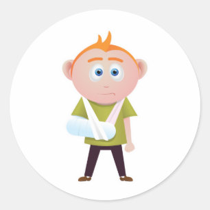 Sticker Rond Bras cassé