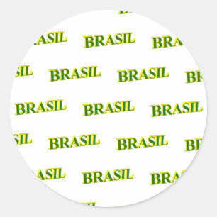 Sticker Rond Brasil 3D
