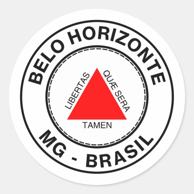 Sticker Rond Brasil Belo Horizonte Minas Gerais MG Bandeira (Devant)