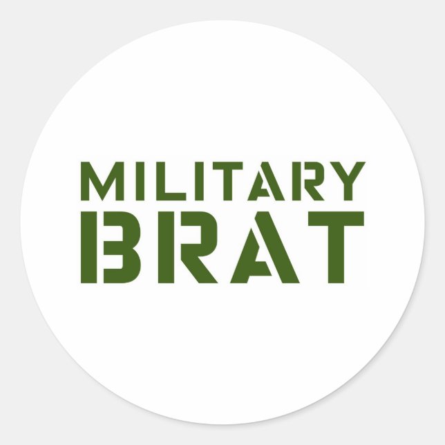 Sticker Rond Brat militaire (Devant)