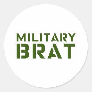 Sticker Rond Brat militaire
