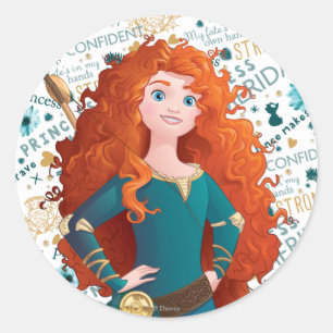 Sticker Rond Brave princesse