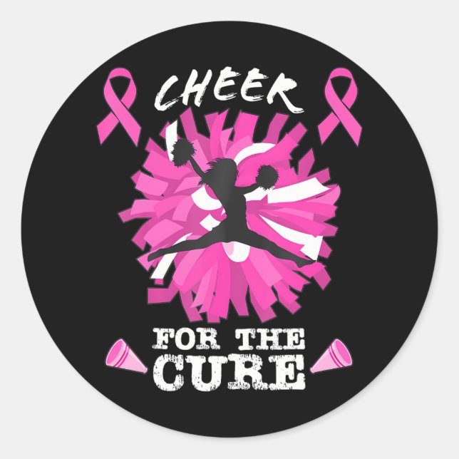 Sticker Rond Bravo pour le Mois de sensibilisation au cancer du (Devant)