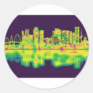Sticker Rond Brazil Skyline