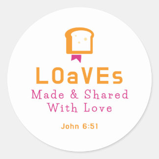 Sticker Rond Bread Bible Logo | Christian Food Ministry