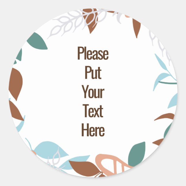 Sticker Rond Bread modifiable entre guillemets Classic (Devant)