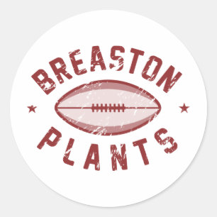Sticker Rond Breaston plante le football d'imaginaire