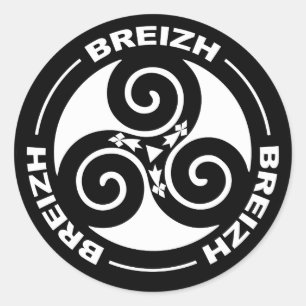 Sticker Rond Breizh Triskel