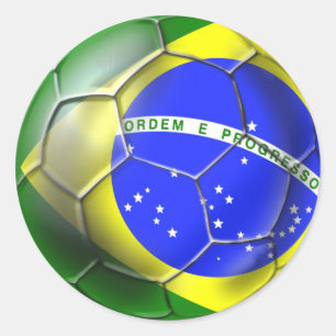 Sticker Rond Brésil Brasil Samba football brésilien