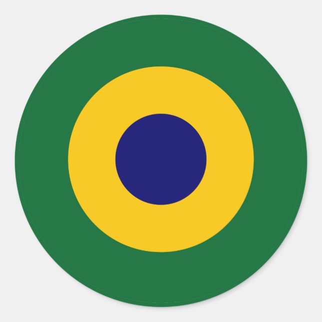 Sticker Rond Brésil rond drapeau du pays symbole armée militair (Devant)