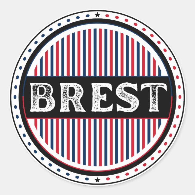 Sticker Rond Brest City Pride Emblem – French Identity (Devant)