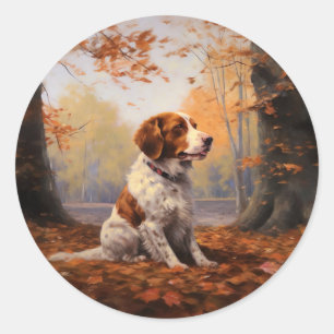 Sticker Rond Bretagne Espagnol en automne Leaves automne Inspir