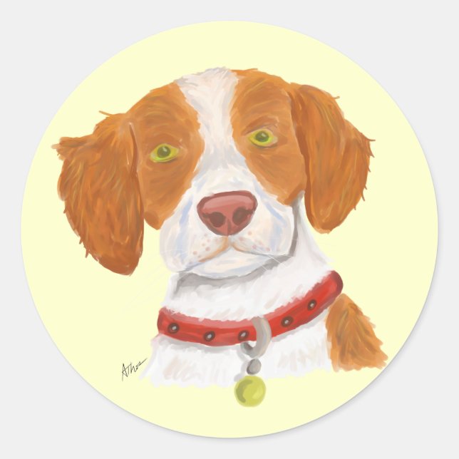 Sticker Rond Bretagne orange et blanche (Devant)