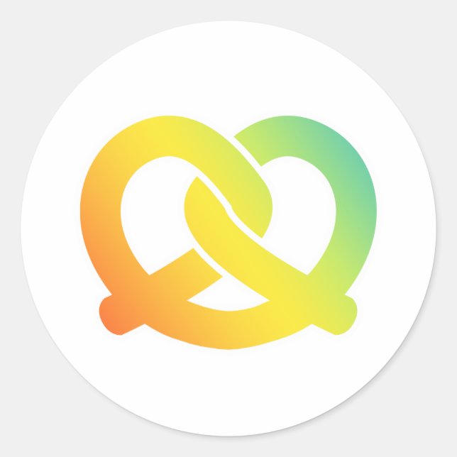 Sticker Rond bretzel doux (Devant)