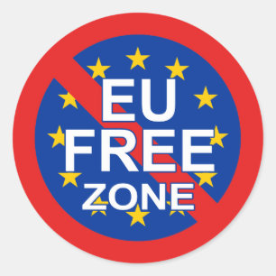Sticker Rond Brexit - Les partisans du Leave, EU Free Zone