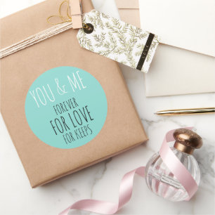 Sticker Rond Bride Groom You & Me Mariage Suite Douche Party