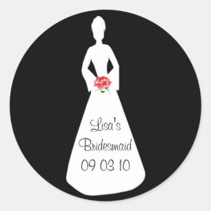 Sticker Rond Bride Silhouette I