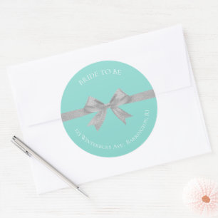 Sticker Rond BRIDE Touch Of Silver Mariage Suite Adresse de ret