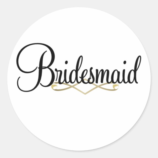 Sticker Rond Bridesmaid (Devant)