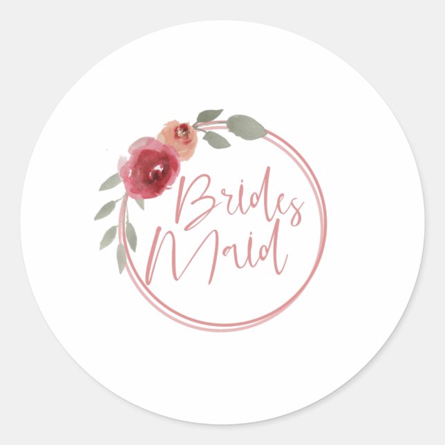 Sticker Rond Bridesmaid (Devant)