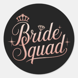 Sticker Rond Bridesmaid Brigade Bachelorette