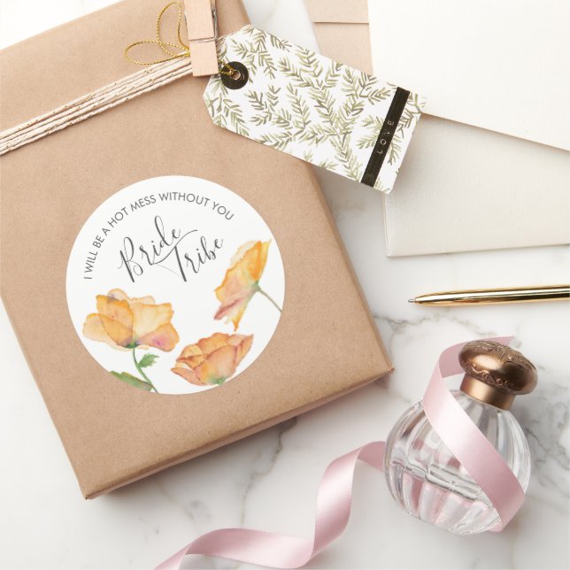 Sticker Rond Bridesmaid Proposition Mariée Tribe Cadeau Étiquet (Cadeaux)