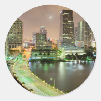 Sticker Rond Bridge leads across waterway to downtown