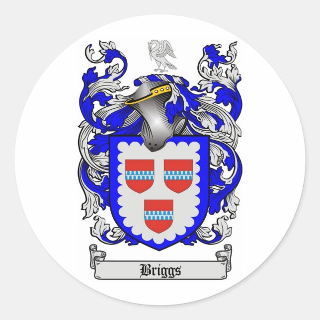 STICKER ROND BRIGGS FAMILLE CREST - BRIGGS COAT D'ARMES (Devant)