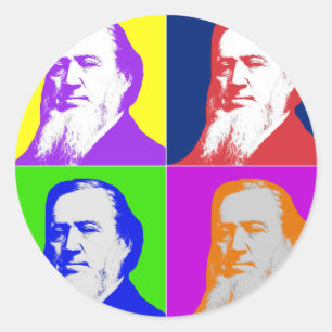 Sticker Rond Brigham Young Pop Art