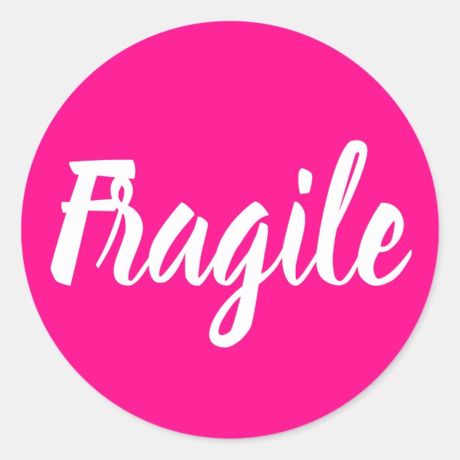 Sticker Rond Bright rose fragile entreprise moderne tendance (Devant)