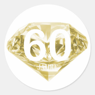Sticker Rond Brillant 60 ans