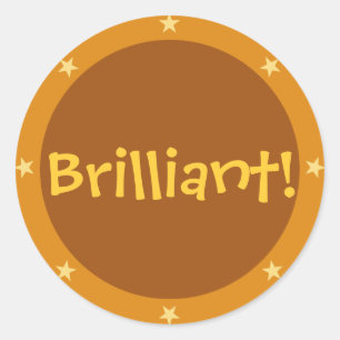 Sticker Rond Brilliant - Série d'autocollants de l'enseignant (