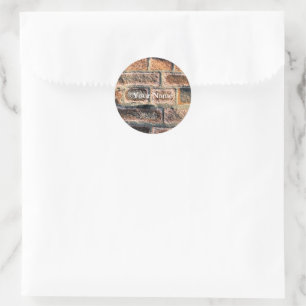 STICKER ROND BRIQUES