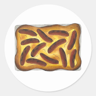 Sticker Rond Britanniques Anglais crapaud de nourriture dans le