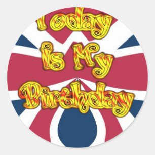 Sticker Rond British Birday Gifts Art Print