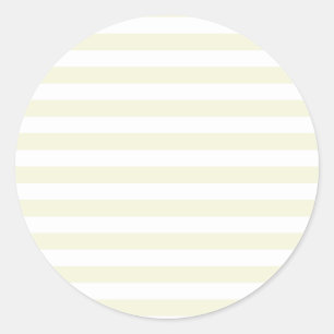Sticker Rond Broad Stripes - Blanc et Beige