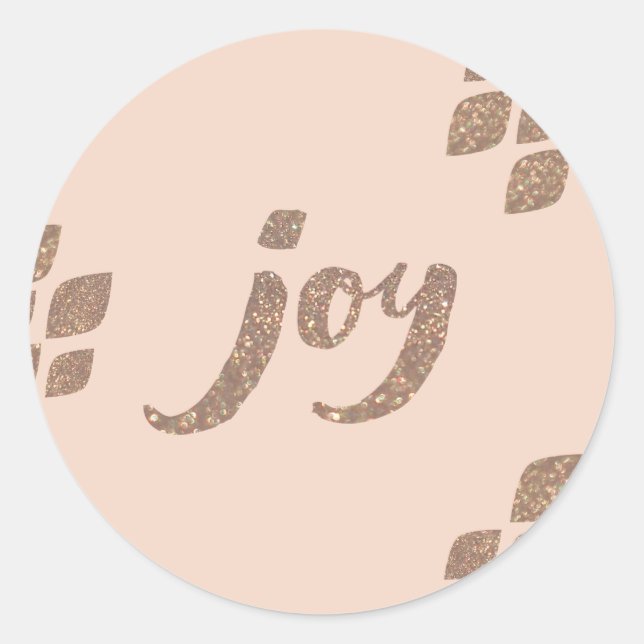 Sticker Rond Broche et Parties scintillant de bronze Joie Stick (Devant)