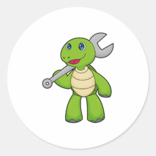 Sticker Rond Broche mécanique de tortue